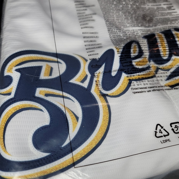 Milwaukee Brewers Majestic Official MLB Cool Base Jersey Home White NEW Men's - Picture 5 of 6